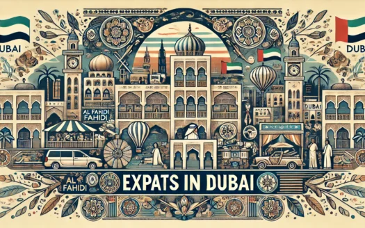 DALL·E 2024 07 29 12.12.52 – Create an image showcasing the cultural heritage of Dubai with the text ‘Expats in Dubai’. The background should feature traditional elements like the - Dubai Real Estate